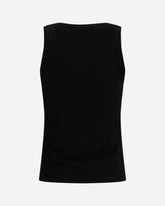 Paris brush print Tank Top - BLACK | Base Blu