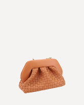 Tia Micro Weaved Shoulder Bag - ORANGE | Base Blu