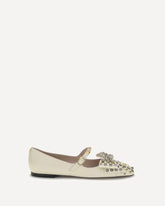 Mary-Jane Bowow Ballerinas - CREAM | Base Blu