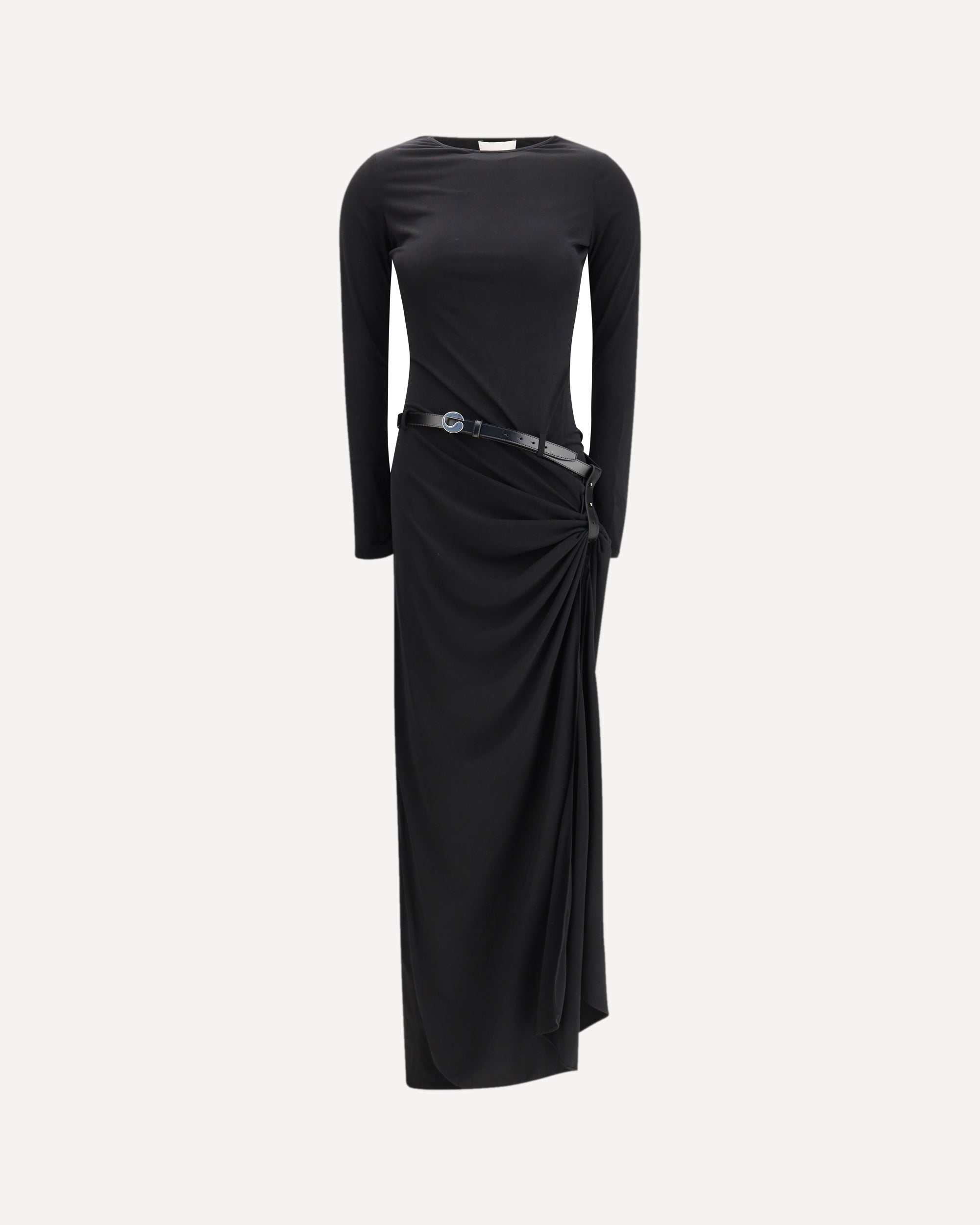 coperni black dress Long-Sleeve Suspended Maxi dress