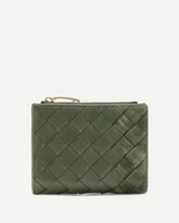 Bifold Intrecciato Wallet - GREEN | Base Blu
