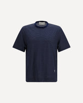 Striped cotton T-shirt - BLUE | Base Blu