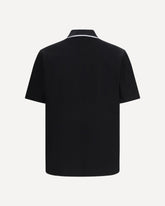 Polo con dettaglio a righe  - NERO | Base Blu
