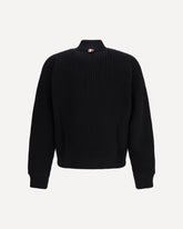 Knit Bomber Jacket - BLACK | Base Blu