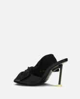 Mules con tacco Boudoir con fiocco - NERO | Base Blu