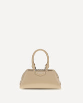 Antigona East-West mini leather Box Handbag - BEIGE | Base Blu