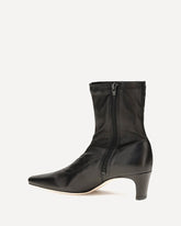 Wally Sock leather Ankle Boots - BLACK | Base Blu