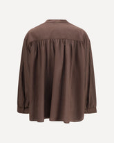 Brown Ruffled Shirt - BROWN | Base Blu