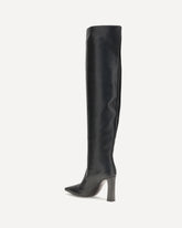 Extra high leather Boots - BLACK | Base Blu