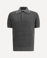 Cotton Polo Sweater - GREY | Base Blu