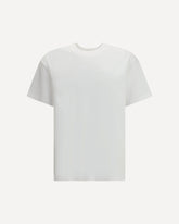 Cotton T-Shirt with logo patch - WHITE | Base Blu