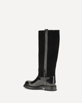 High suede and smooth leather Boots - BLACK | Base Blu
