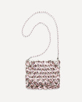 Pouch a maglia metallica con cristalli  - ROSA | Base Blu