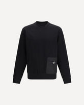 Stretch jersey Sweatshirt - BLACK | Base Blu