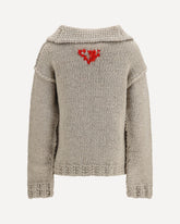 Wool zip Cardigan - GREY | Base Blu