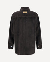 Corduroy Velvet Overshirt - GREY | Base Blu