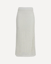 Cotton mesh Skirt - WHITE | Base Blu