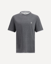 T-shirt in cotone con stemma - GRIGIO | Base Blu