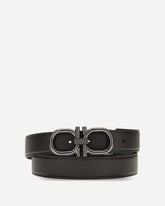 Cintura reversibile Gancini - MARRONE | Base Blu