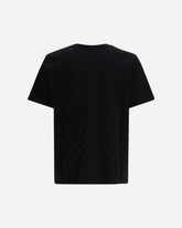 Degrade monogram made out of crystals short-sleeve T-shirt - BLACK | Base Blu