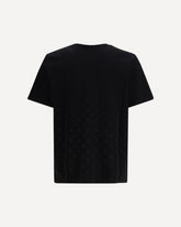 T-shirt a maniche corte con monogramma sfumato da applicazione di cristalli - NERO | Base Blu