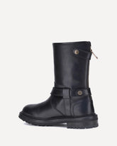 Stivaletti in pelle con cerniera - NERO | Base Blu