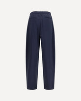 Wide-leg silk blend Pants - BLUE | Base Blu