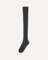 Ribbed stretch cashmere knit Socks - GREY | Base Blu