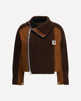 Giubotto sacai x Carhartt WIP Duck x Wool Knit - BEIGE | Base Blu