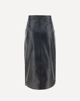 Leather Arkina Skirt - BLACK | Base Blu
