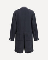 Short cotton blend Jumpsuit - BLACK | Base Blu
