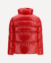 Glossy quilted Puffer Jacket - RED | Base Blu