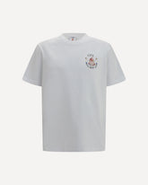Cotton logo-print T-shirt - WHITE | Base Blu