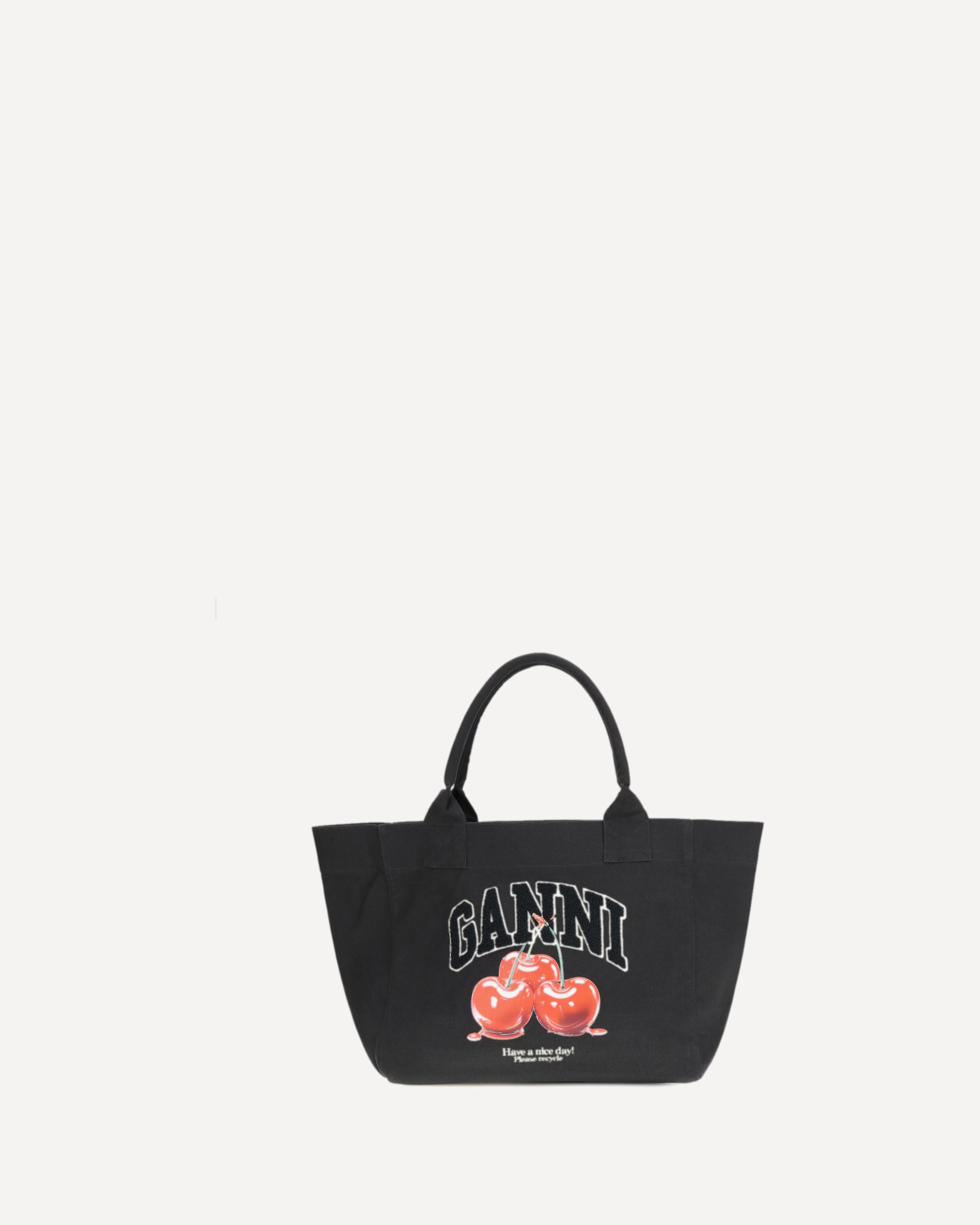 GANNI Cherry Tote Bag BLACK | Base Blu