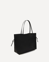 Ella recycled nylon drawstring Tote Bag - BLACK | Base Blu