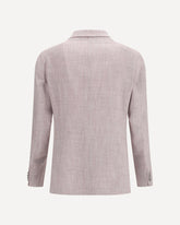 Double-breasted Jacket with a herringbone fabric - PINK | Base Blu