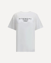 T-shirt in cotone con stampa givenchy - BIANCO | Base Blu