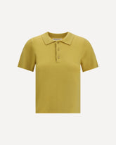 Cashmere polo Sweater  n°198 Salamander - YELLOW | Base Blu