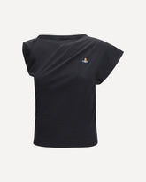 Draped Top Hebo - BLACK | Base Blu