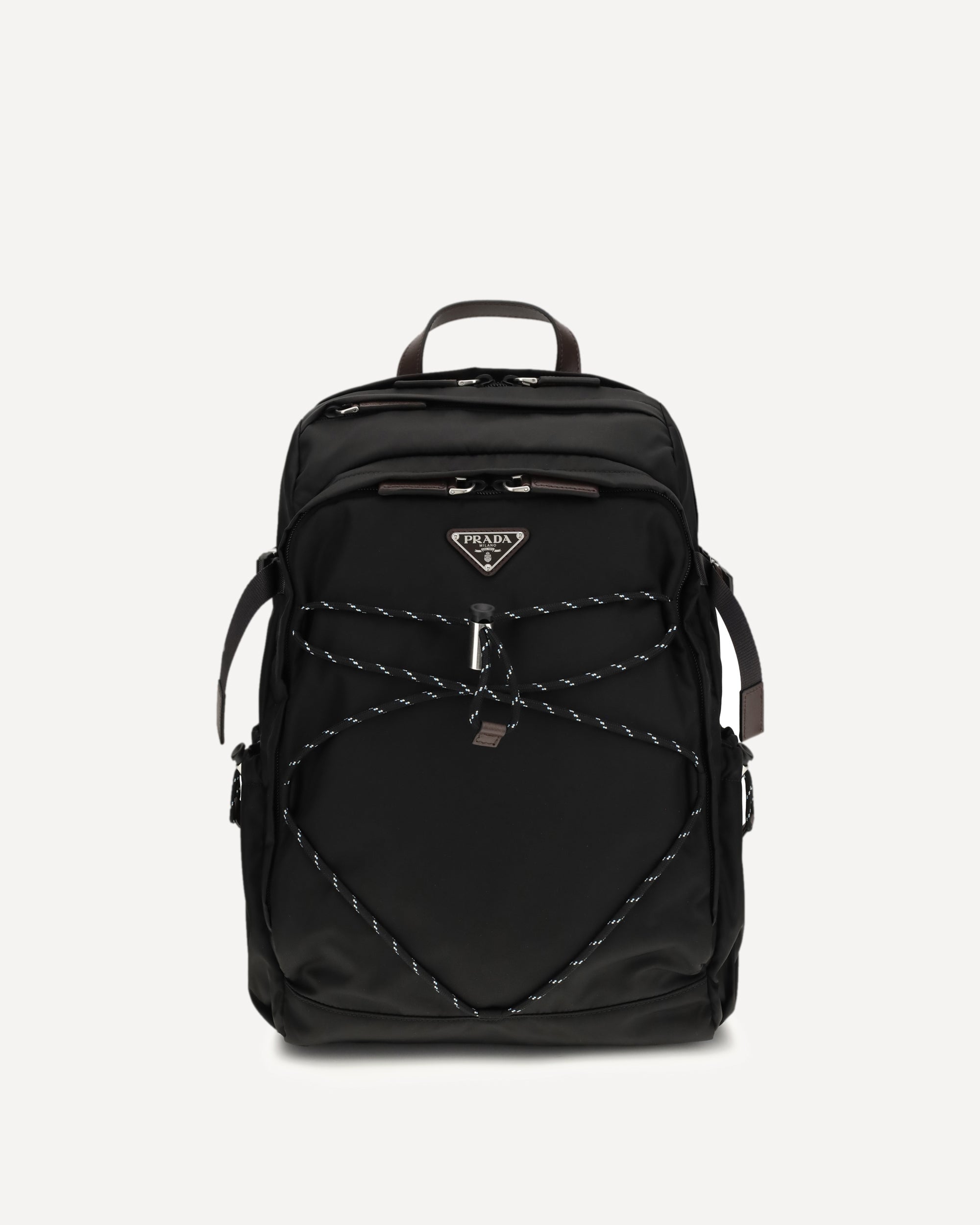 PRADA リュック PRADA Re-Nylon and leather Speedrock Backpack BLACK | Base Blu