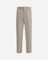 Trousers tailored in cotton with belt loops - BEIGE | Base Blu