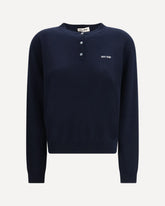 Cashmere serafino Sweater - BLUE | Base Blu