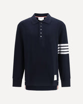 Piqué long-sleeve Polo - BLUE | Base Blu