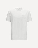 Cotton T-shirt with patch - WHITE | Base Blu