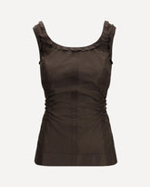 Silk taffeta Top - BROWN | Base Blu