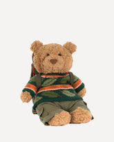 Peluche Orsetto Bartholomew Bear con outfit Hiking medio - MARRONE | Base Blu