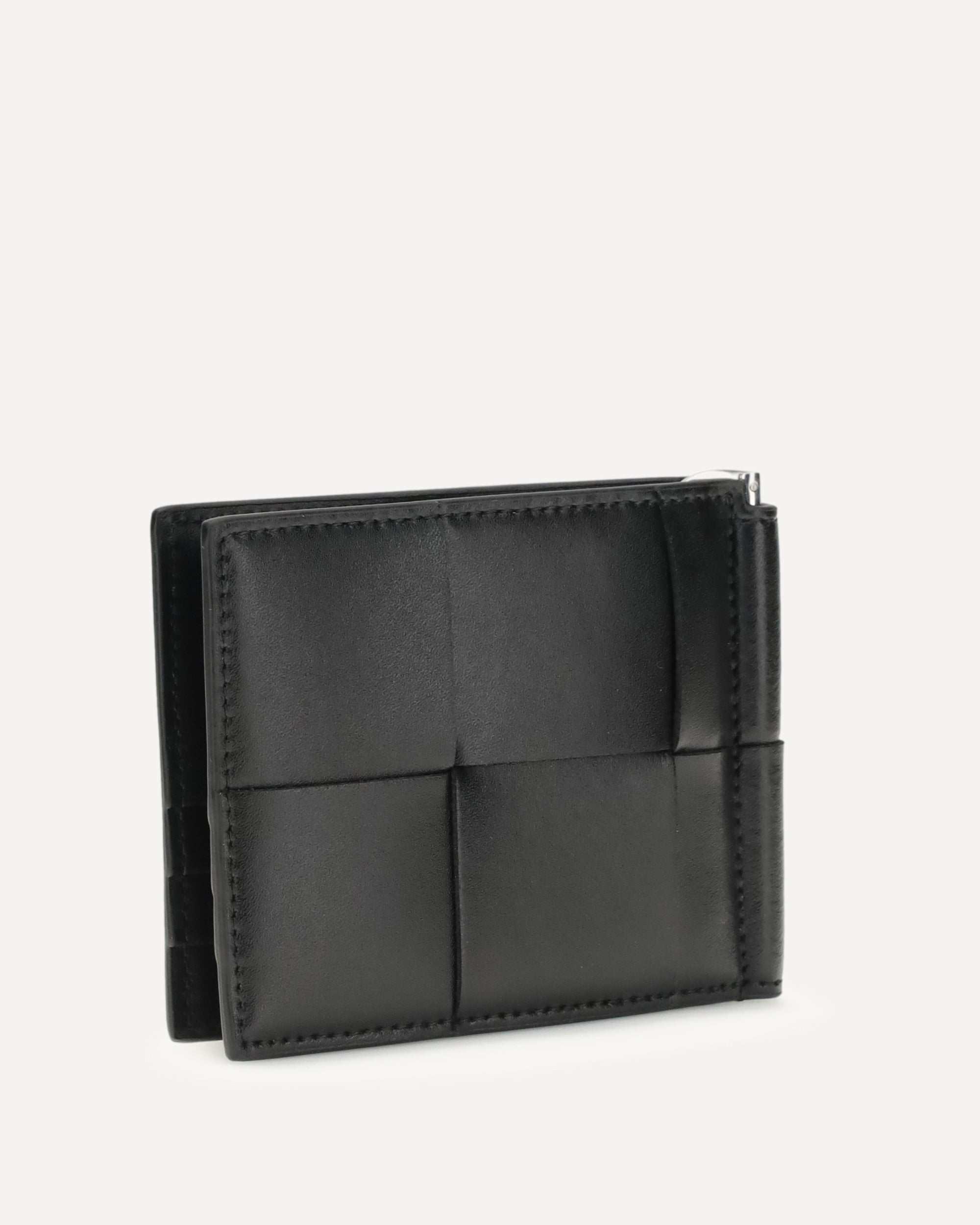 BOTTEGA VENETA Cassette Wallet with money clip BLACK | Base Blu
