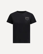 T-Shirt con logo ricamato - NERO | Base Blu