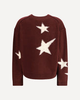 Cashmere Sweater with stars - BORDEAUX | Base Blu