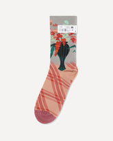 Calze stampa vaso con fiori - NERO | Base Blu